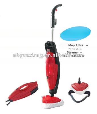 Rood en Zwart 3 IN 1 Steam Mop Ultra De Ultieme Reinigingsoplossing